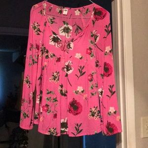 Old Navy Fuchsia Peasant-style top